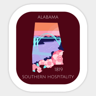 Alabama 1819-Southern Hospitality Sticker